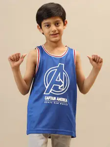 Kids Ville Boys Captain America Graphic Printed Round Neck Cotton T-shirt