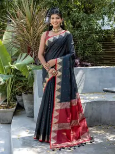 Anouk Ethnic Motifs Woven Design Zari  Saree
