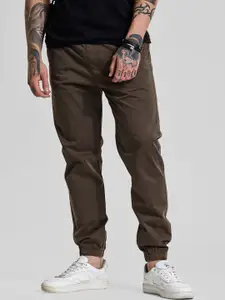 Snitch Dark Brown Slim Fit Joggers