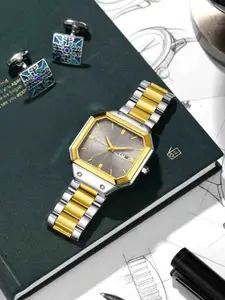 GIORDANO Men Dial & Stainless Steel Bracelet Style Straps Analogue Watch GZ-50126-33