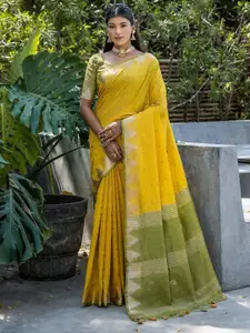 Anouk Ethnic Motifs Zari Silk Blend Saree