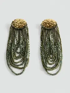 MANGO Chunky Contemporary Beaded Drop Earrings