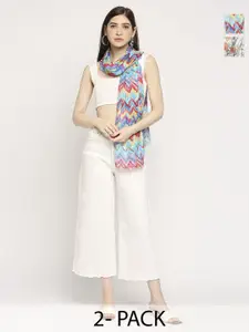 Cloth Haus India Women Pack Of 2 Printed Scarves