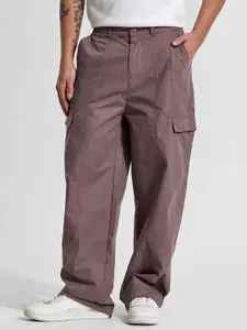 Snitch Men Snitch Mauve Loose Fit Cargo Pants