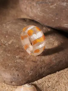 Priyaasi White Floral Finger Ring