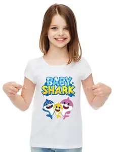 SHUBHAM DESIGNER GALLERY Girls Typography Printed Round Neck T-shirt