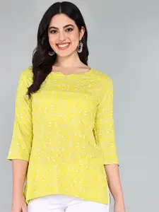 Tviksha Fashion Women Ethnic Motifs Printed V-Neck Kurti