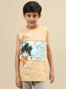 Kids Ville Boys Dragon Ball Z Graphic Anime Printed Round Neck Cotton Relaxed Fit T-shirt