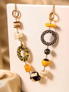 Priyaasi Gold-Plated Artificial Stones and Beads Necklace