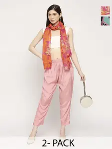 Cloth Haus India Pack Of 2 Women Printed Scarves