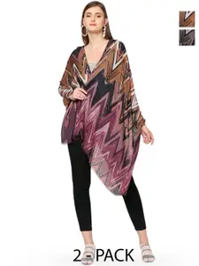 Cloth Haus India Women Pack of 2 Printed Scarf