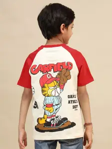 Kids Ville Boys Garfield Printed Pure Cotton T-Shirt