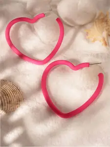 Priyaasi Heart Shaped Hoop Earrings