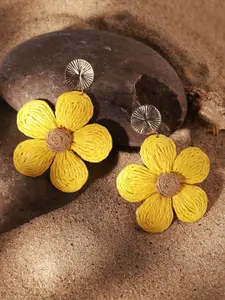 Priyaasi Gold Plated Floral Drop Earrings