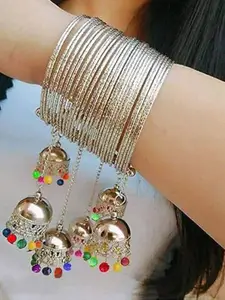 SZN Artificial Beaded Hanging Oxidised Jhumka Bangle