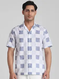 Mufti Men Relaxed Fit Abstract Printed Cuban Collar Casual Shirt