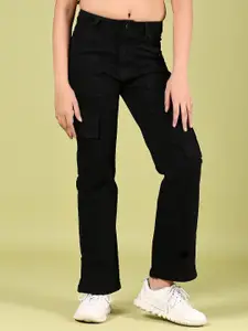 V-Mart Girls Regular Fit Mid-Rise Light Fade Jeans