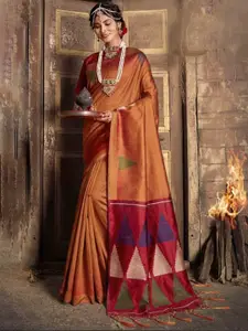 Anouk Ethnic Motifs Zari Silk Blend Saree