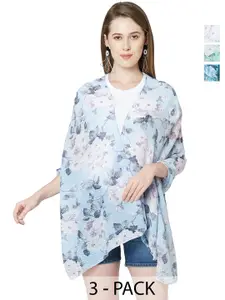Cloth Haus India Women Pack Of 3 Printed Scarf