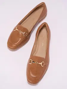 Forever Glam by Pantaloons Women Textured PU Loafers