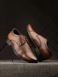 Provogue Men Textured Formal Derbys