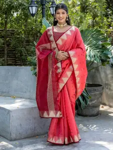 Anouk Ethnic Motifs Zari Silk Blend Saree