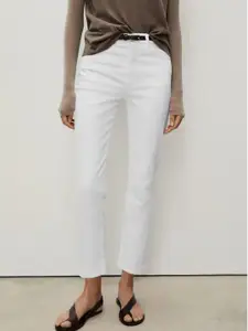MANGO Women Slim Fit Stretchable Cropped Jeans