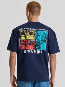 Snitch Men Graphic Printed Round Neck Cotton Relaxed Fit T-shirt