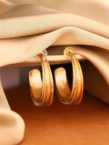 Priyaasi Gold Plated Circular Hoop Earrings