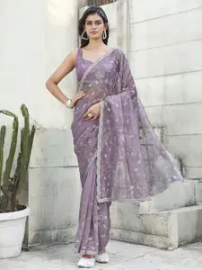 Tikhi Imli Embroidered Zardozi Net Saree