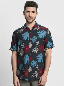 Mufti Men Floral Printed Spread Collar Casual Shirt