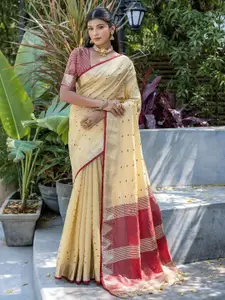 Anouk Ethnic Motifs Woven Design Zari Saree