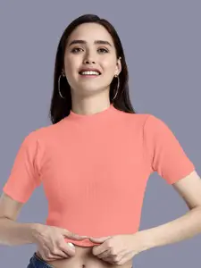 Dream Beauty Fashion Round Neck Fitted Crop Top