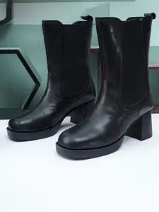 NICO NERINI Women Casual Block-Heeled Chelsea Boots