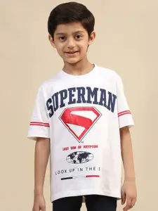 Kids Ville Boys Superman Printed Pure Cotton Tshirt