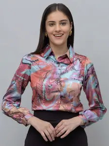 PURYS Women Standard Opaque Printed Casual Shirt