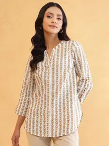 Fabindia Women Opaque Printed Casual Shirt