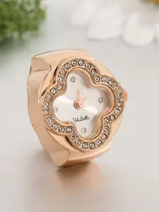 YouBella Rose Gold-Plated Stone Studded Finger Ring