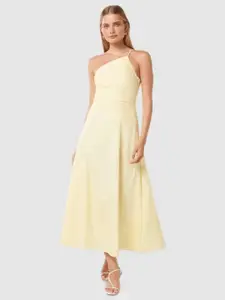 Forever New Women Pure Cotton One Shoulder A-Line Midi Dress