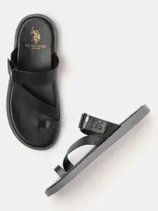 U.S. Polo Assn. Men Leather Comfort Sandals