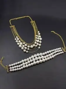 SZN Set Of 2 Pearls Beaded Necklaces