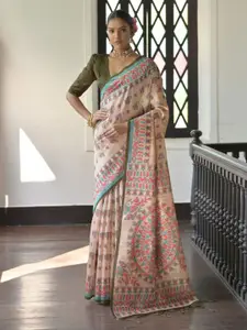 Anouk Ethnic Motifs Printed Tussar Saree