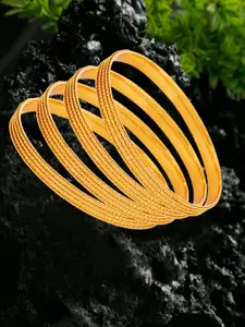 YouBella Set Of 4 Gold Plated Bangles