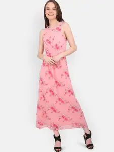 MARC LOUIS Floral Self Design Maxi Dress