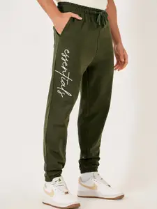 Styli Men Slogan Print Oversized Fit Cotton Terry Jogger