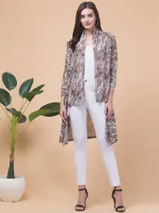 Funday Fashion Abstract Printed Open Front Shrug