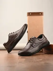 Rowlans Men Textured Lace-Ups Derbys