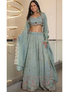 HOUSE OF JAMOTI Embellished Ready to Wear Lehenga & Blouse With Dupatta