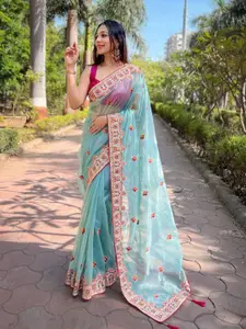 Anouk Ethnic Motifs Embroidered Saree