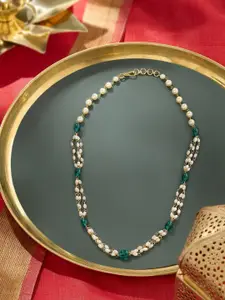 AMI Gold-Plated Artificial Beaded Necklace